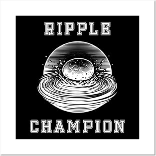 Ripple Champion Stone Skipping Skimming Posters and Art